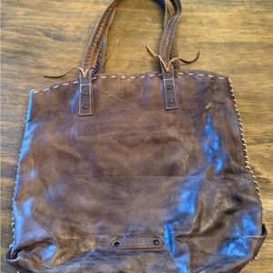 Bed Stu leather tote bag Rivets Distressed